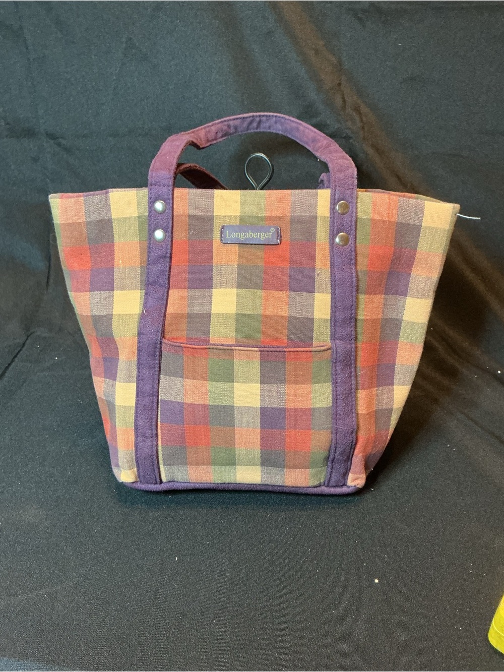Longaberger harvest plaid tote